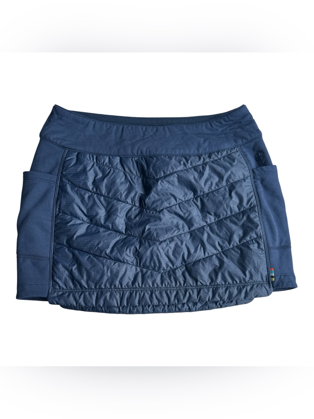 Smartwool Smartloft Quilted Insulated Skirt Navy Merino Wool Puffer Mini S